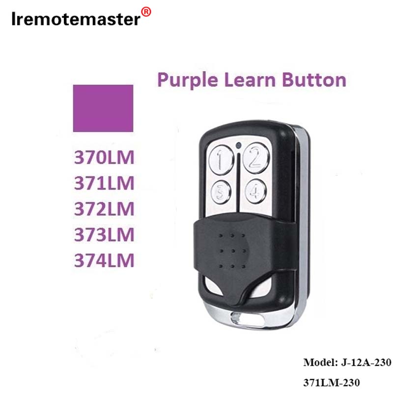 Maka 370LM, 371LM, 372LM, 373LM, 374LM Purple Mụta bọtịnụ 315Mhz Rolling Code